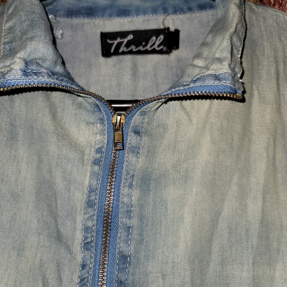 Lightweight Denim High-low Jacket